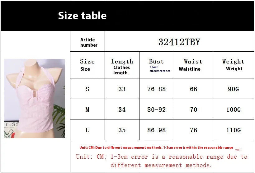 Women's Halter Crop Top with Navel Strap