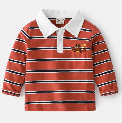 Boys Long Sleeve Polo Shirt - Children's T-Shirt