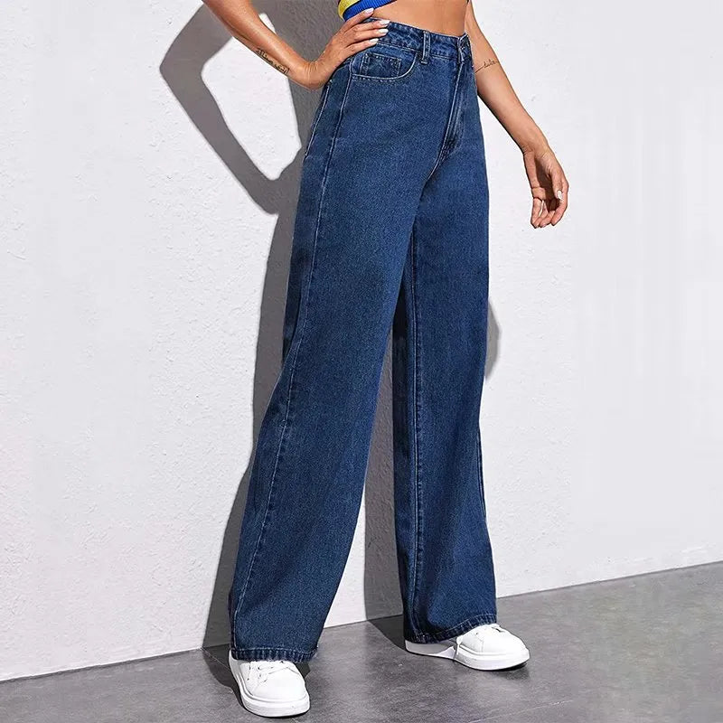 Women's High Waist Wide Leg Jeans Summer